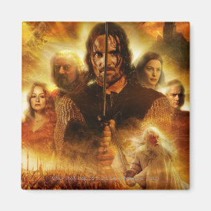 DE LORD VAN DE RINGS: ROTK Aragorn Movie Poster Magneet
