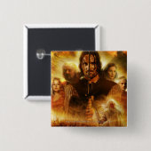DE LORD VAN DE RINGS: ROTK Aragorn Movie Poster Vierkante Button 5,1 Cm (Voorkant /achterkant)