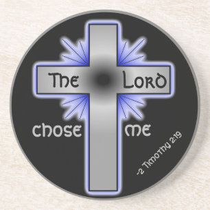 De Lord verkoos mij Bijbelcitaat past het aan Zandsteen Onderzetter