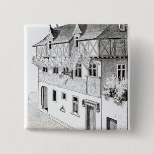 De Lords en Barons maken ramen van blazons Vierkante Button 5,1 Cm