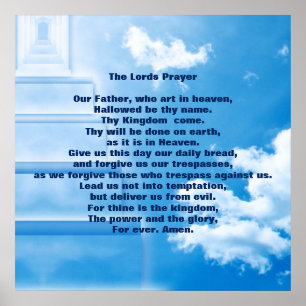 De lords Prayer 24 x 24 inch, Poster papier (Matte