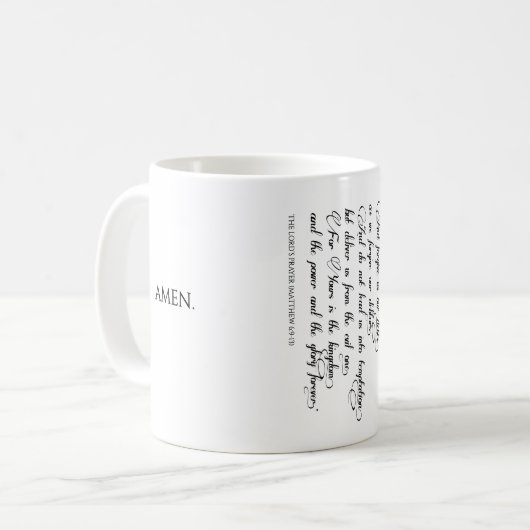 De Lord's Prayer Cup Koffiemok (Voorkant links)