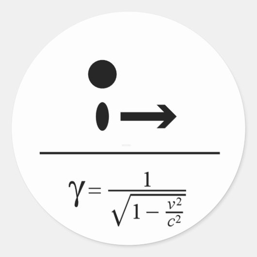 De Lorentz Factor Ronde Sticker (Voorkant)