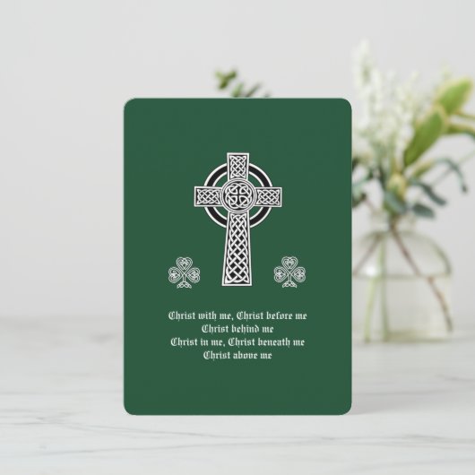 De Lorica van Saint Patrick Gebed (kort) Feestdagenkaart (Staand voorkant)