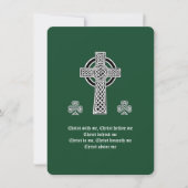 De Lorica van Saint Patrick Gebed (kort) Feestdagenkaart (Voorkant)