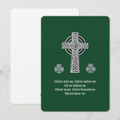 De Lorica van Saint Patrick Gebed (kort) Feestdagenkaart (Voorkant / Achterkant)