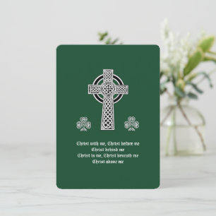 De Lorica van Saint Patrick Gebed (kort) Feestdagenkaart