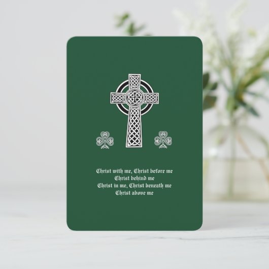 De Lorica van Saint Patrick Gebed (kort) Informatiekaartje (Staand voorkant)