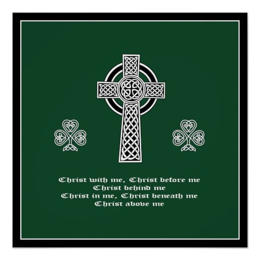 De Lorica van Saint Patrick Gebed (kort) Perfect Poster (Voorkant)