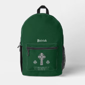 De Lorica van Saint Patrick Gebed (kort) Sling B Bedrukte Rugzak (Voorkant)