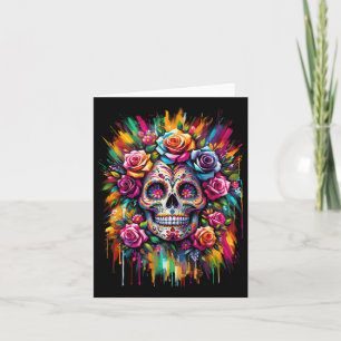 De Los Muertos Dag van de Dode Suikerschedel Hallo Kaart