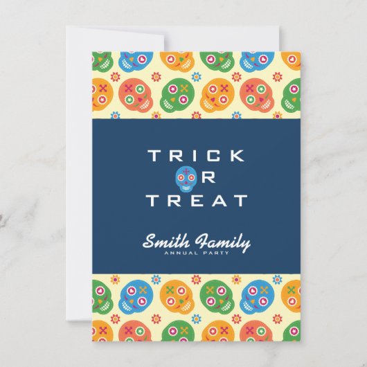 De Los Muertos. Dag van de Doden. Suikerschedels. Kaart (Voorkant)