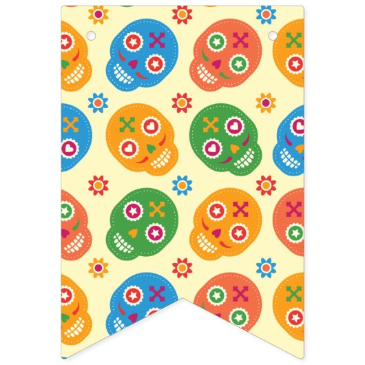 De Los Muertos. Dag van de Doden. Suikerschedels. Vlaggetjes (Eerste vlag)