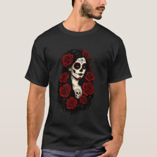 De Los Muertos La Catrina Dag van de Doden Vrouwen T-shirt