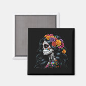 De Los Muertos La Catrina Dag Van De Overheid Magneet (Voorkant / Achterkant)