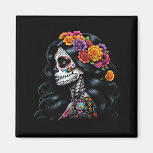 De Los Muertos La Catrina Dag Van De Overheid Magneet
