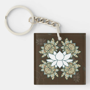 De Lotus Acrylic Sleutelhanger