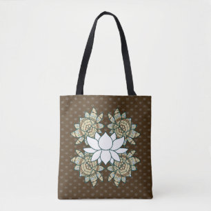 De Lotus all-over-print tas