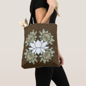 De Lotus all-over-print tas (Dichtbij)