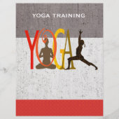 De Lotus. De Warrior. Cute Exercise Yoga Flyer (Achterkant)