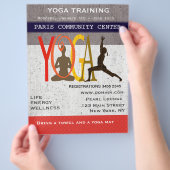 De Lotus. De Warrior. Cute Exercise Yoga Flyer (Hand)