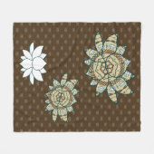De Lotus Fleece Blanket Deken (Voorkant (Horizontaal))