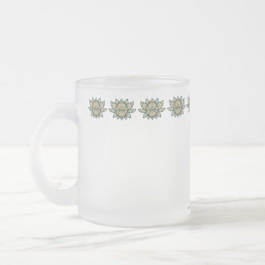 De Lotus-mok Matglas Koffiemok (Links)