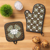 De Lotus Ovenwant & Pannenlap Set (Top down)