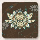 De Lotus Square Coaster Bier Onderzetter (Voorkant)