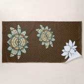 De Lotus Strandhanddoek Strandlaken (Voorkant)