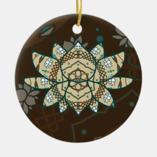 De Lotus Versiering Keramisch Ornament