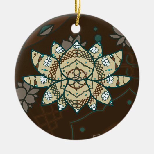 De Lotus Versiering Keramisch Ornament (Voorkant)