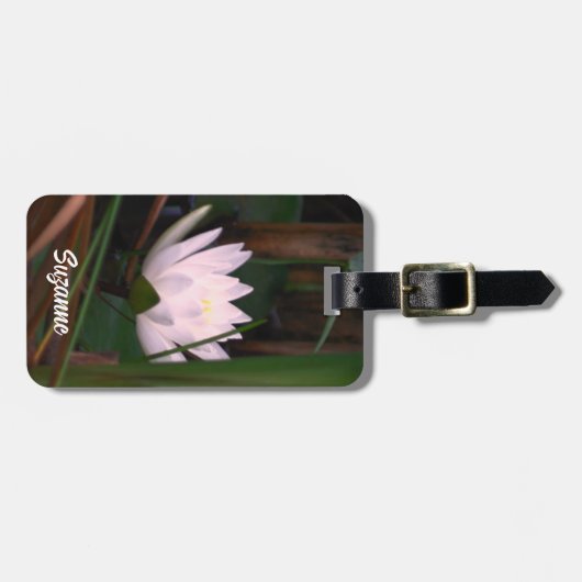 De lotus Water Lily stromend op maat Bagagelabel (Voorkant horizontaal)
