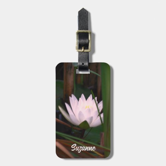 De lotus Water Lily stromend op maat Bagagelabel (Voorkant verticaal)