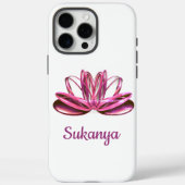 De lotusbloem gepersonaliseerd Case-Mate iPhone case (Achterkant)