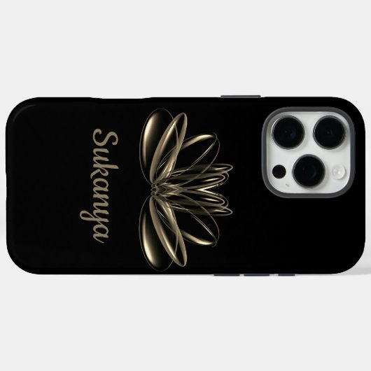 De lotusbloem gepersonaliseerd Case-Mate iPhone case (Achterkant (horizontaal))