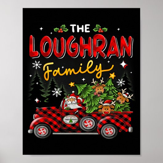 De Loughran Familie Kerst Matching Pyjama's Groot Poster (Voorkant)