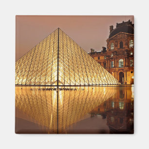 De Louvre-galerij, Parijs 's nachts Magneet