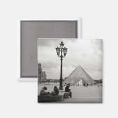 De Louvre glazen piramidemagneet Magneet (Voorkant / Achterkant)