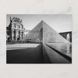 De Louvre in zwart-wit Briefkaart