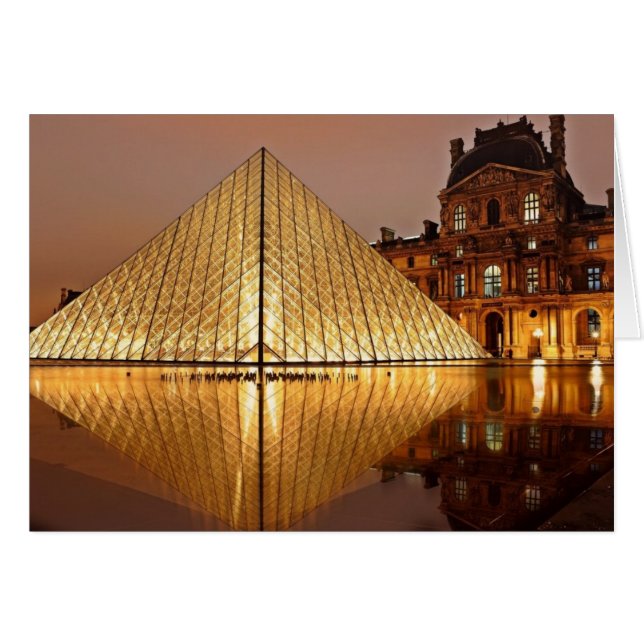 De Louvre-piramide op de binnenplaats van het Louv (Voorkant Horizontaal)