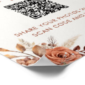 De Love Boho Vrijgezellenfeest QR-code vastleggen Poster (Hoek)