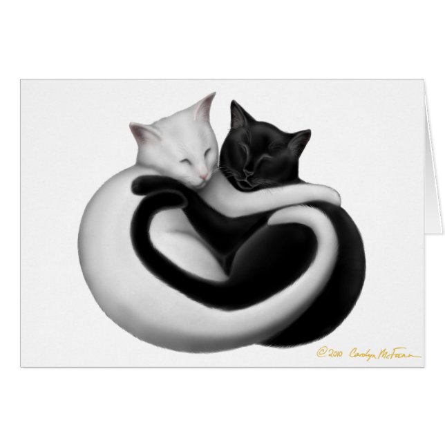 De Love Cats Card (Voorkant Horizontaal)
