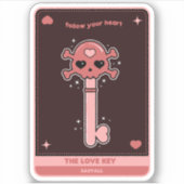 De Love Key Kaart Sticker (Voorkant)