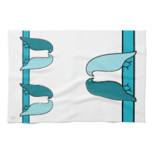 De Lovebirds in Aqua en Blauwgroen op White