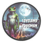 De Loveland Frogman | Ohio Cryptid Hockey Puck (Voorkant)