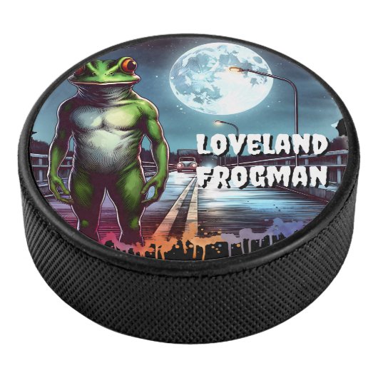 De Loveland Frogman | Ohio Cryptid Hockey Puck (3/4)