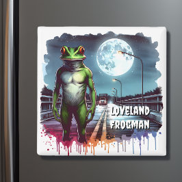 De Loveland Frogman | Ohio Cryptid Magneet