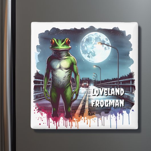 De Loveland Frogman | Ohio Cryptid Magneet