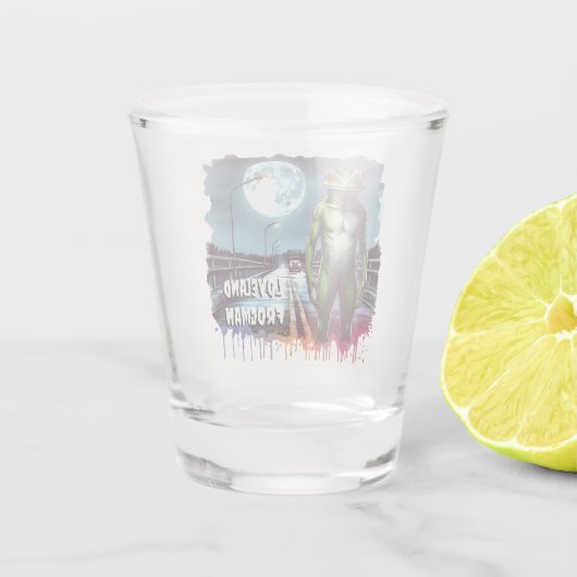 De Loveland Frogman | Ohio Cryptid Shot Glas (Achterkant)